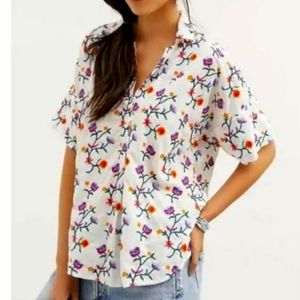 PILCRO floral embroidered blouse